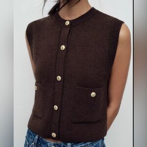 🔥🔥Zara smooth knit vest